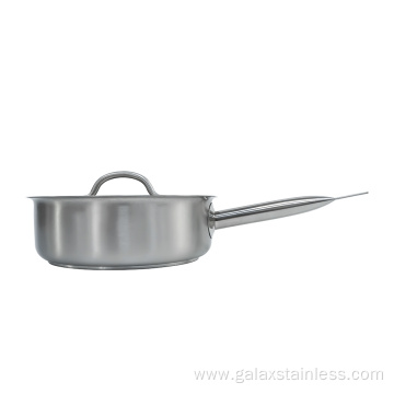 Stainless steel single handle family sauce pot